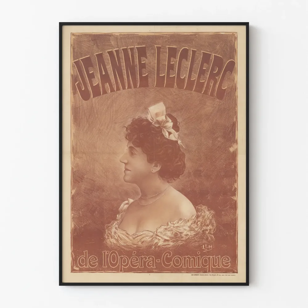 Plakat vintage Jeanne Leclerc z Opéra-Comique