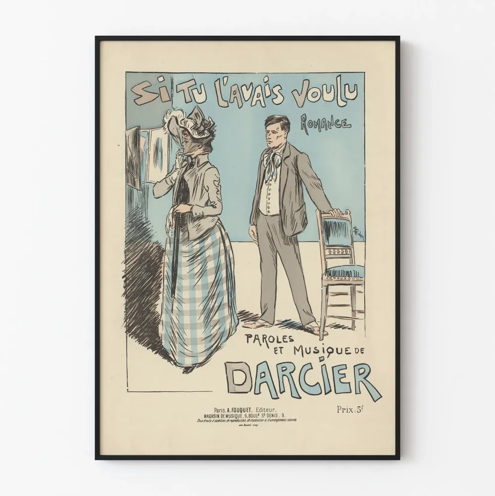 Plakat vintage Jeśli ś chciał - Romans Muzyka Darcier