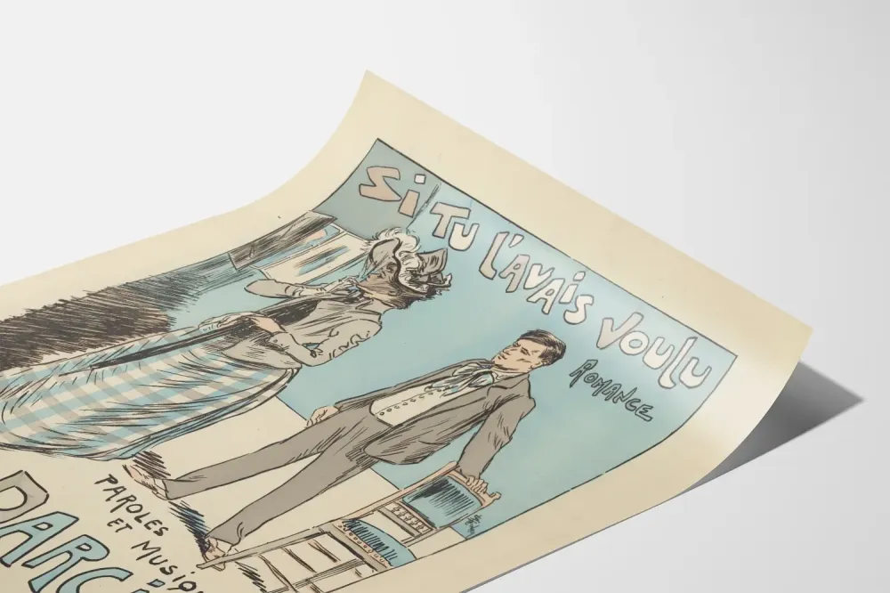 Plakat vintage Jeśli ś chciał - Romans Muzyka Darcier