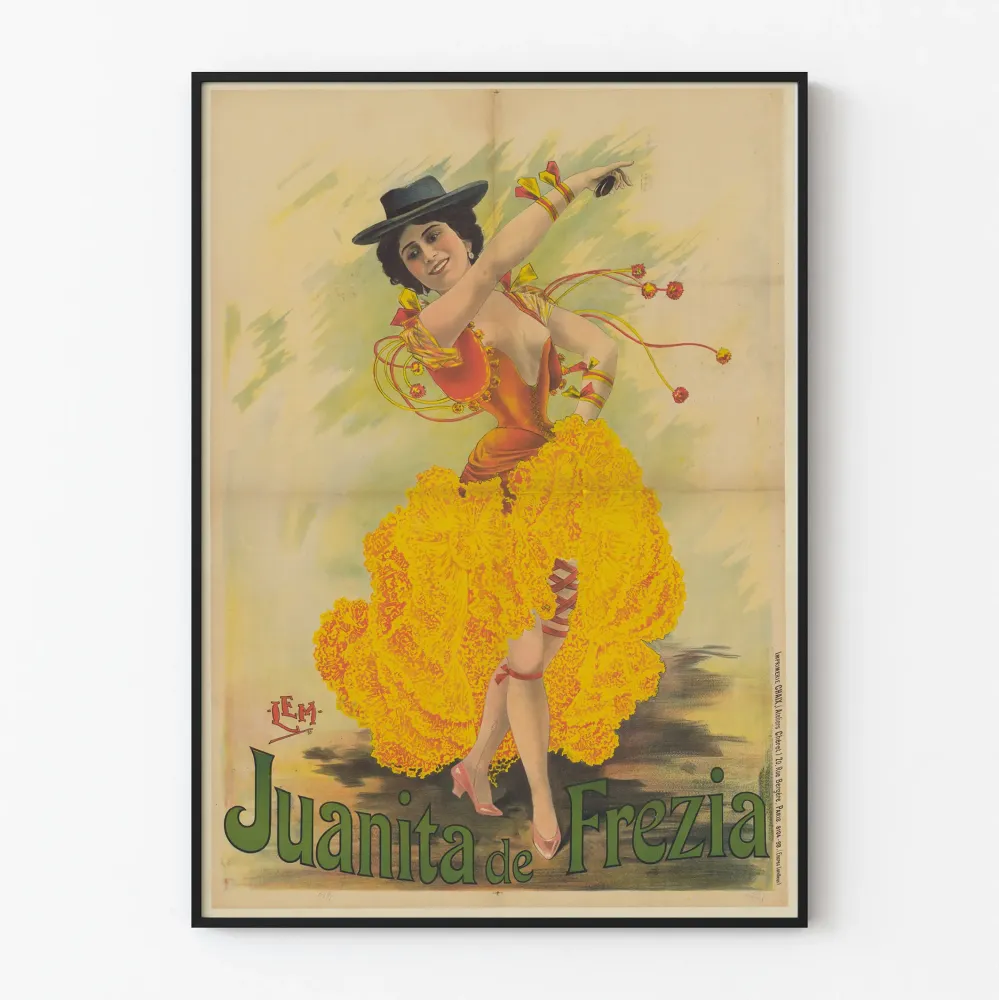 Plakat Vintage Juanita de Frezia Tancerka Hiszpańska