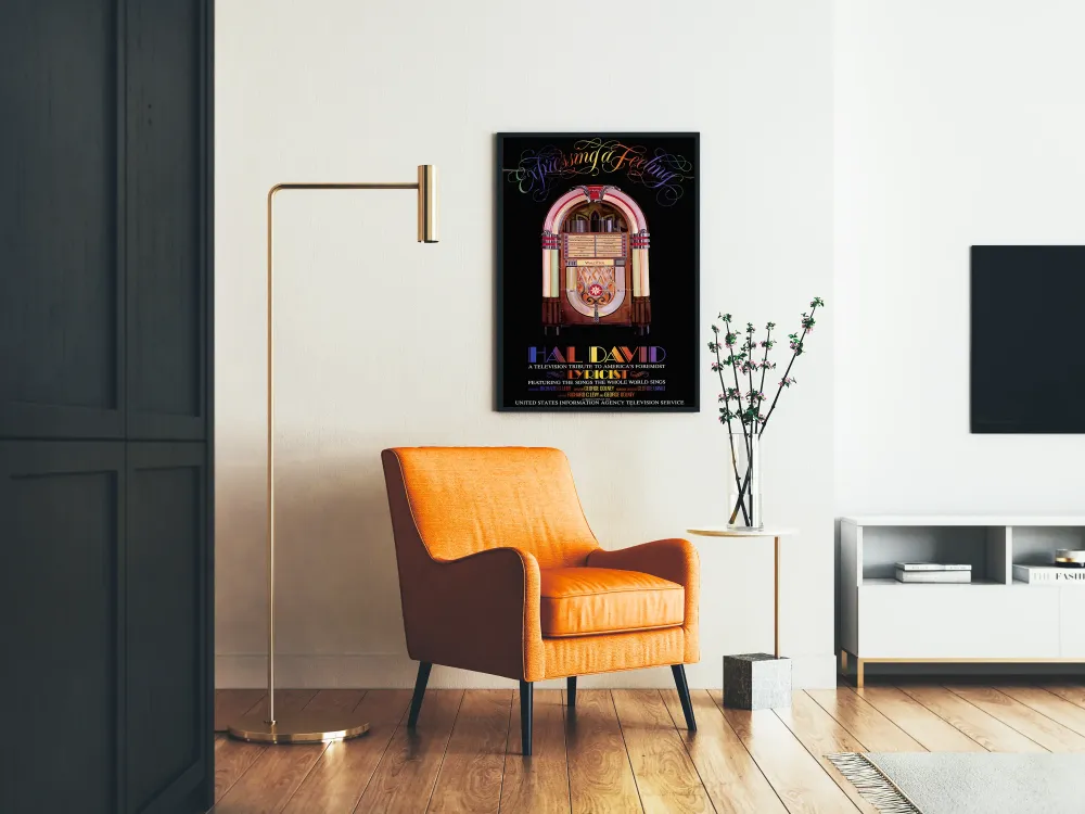 Plakat vintage Jukebox wyrażający uczucie - telewizyjny hołd dla Hal Davida