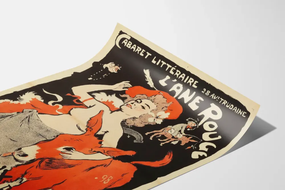 Plakat vintage Kabaret Literacki L'Âne Rouge