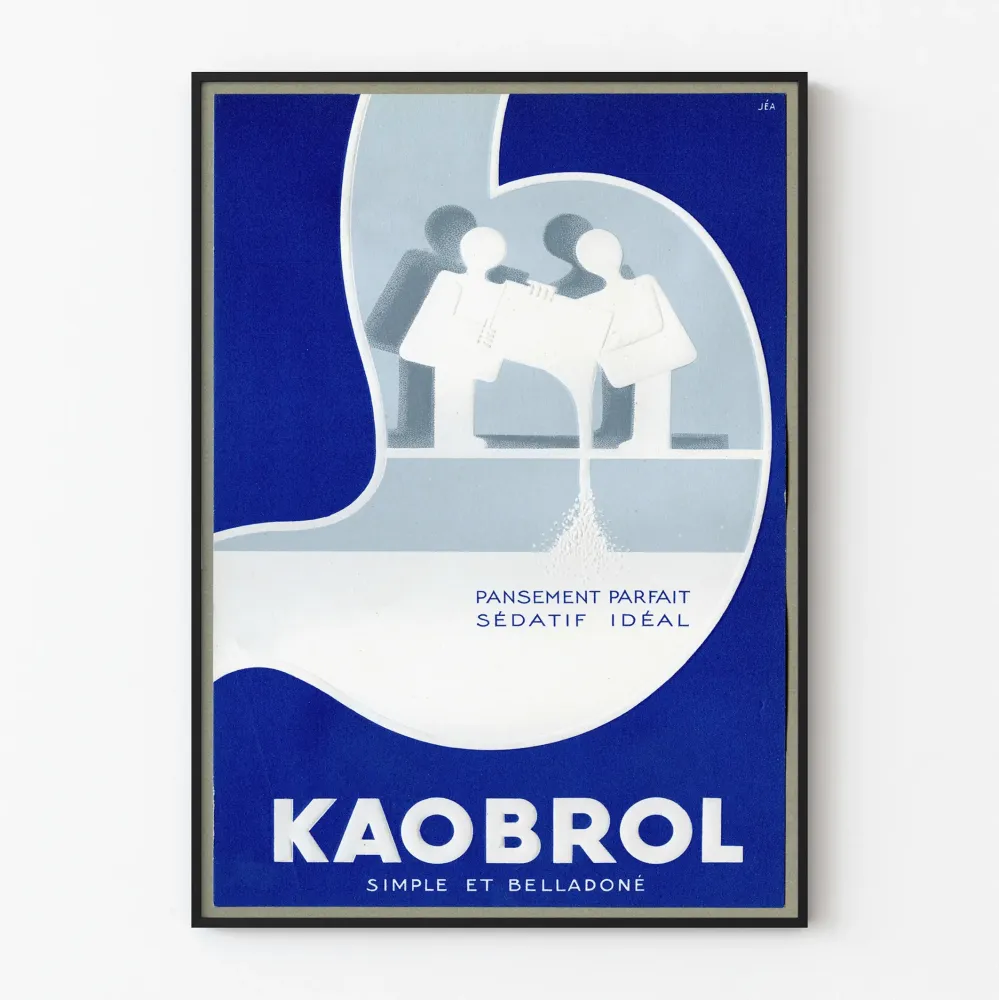 Plakat vintage Kaobrol na opatrunek doskonały uspokajający
