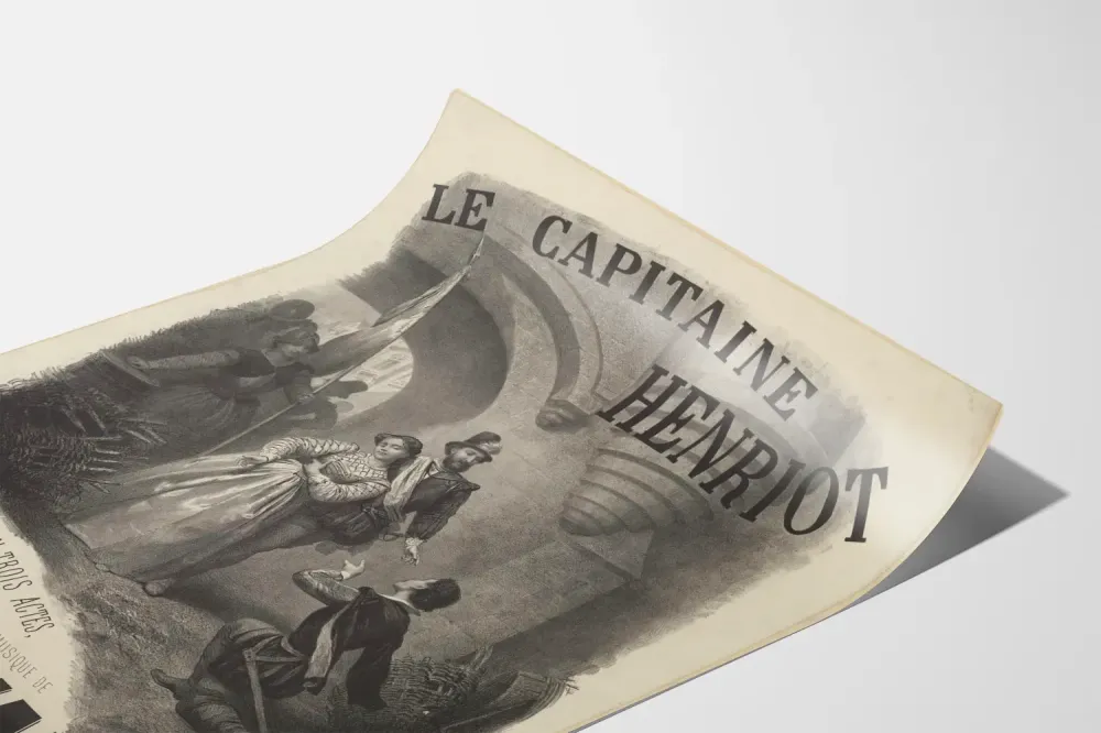 Plakat vintage Kapitan Henriot Opera-Comique