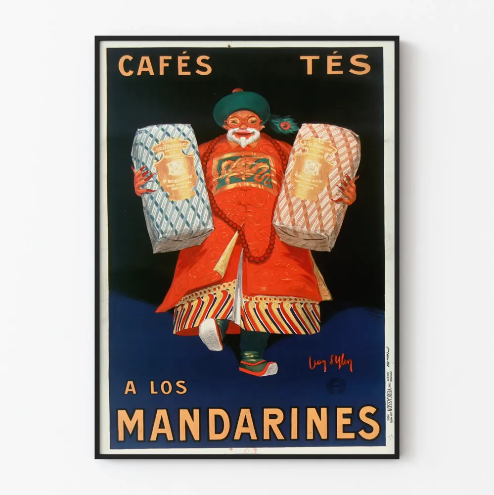 Plakat vintage Kawiarnie i Herbaty w Los Mandarines