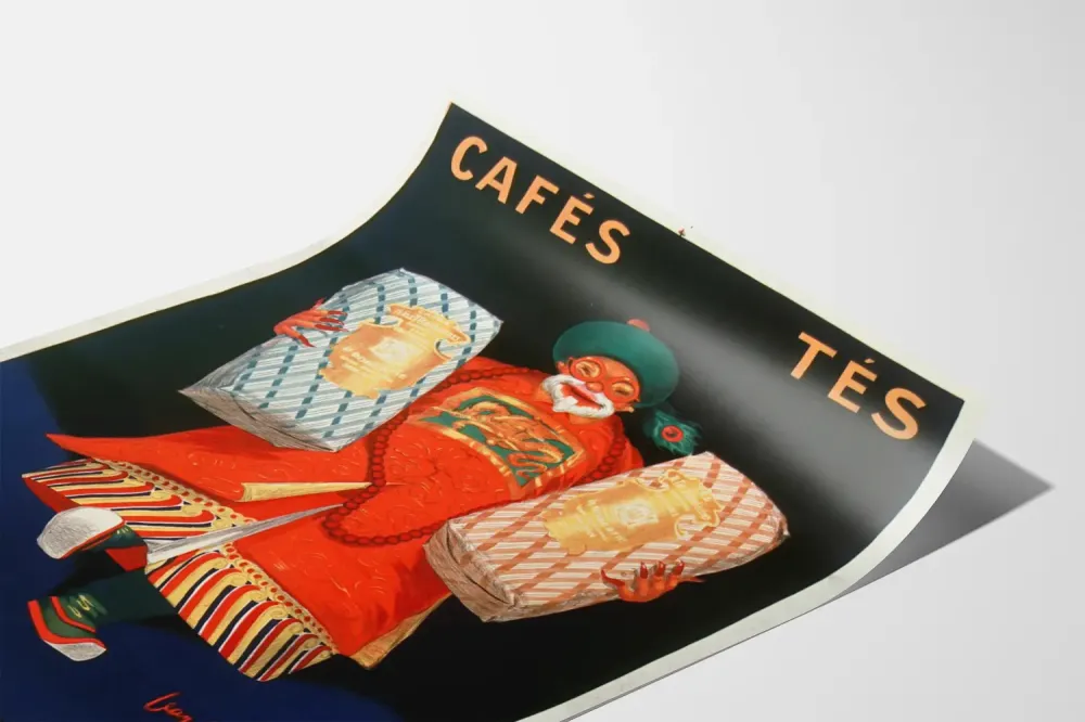 Plakat vintage Kawiarnie i Herbaty w Los Mandarines