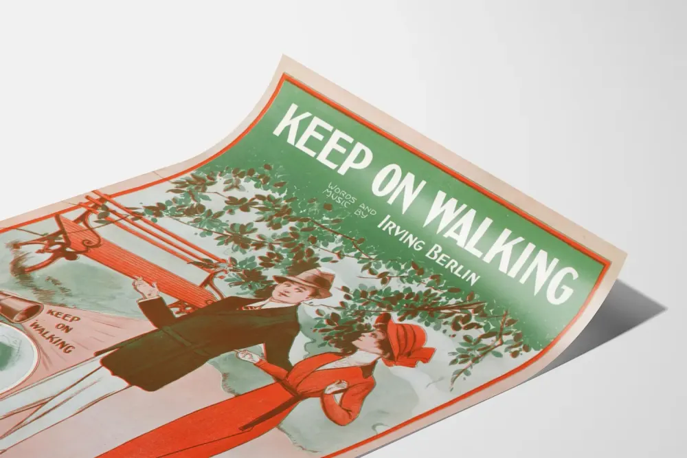 Plakat vintage Keep on Walking Irving Berlin