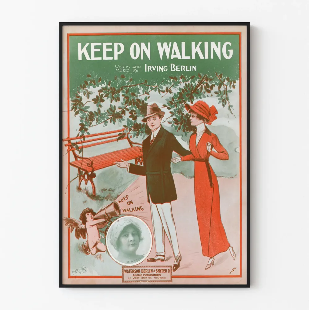 Plakat vintage Keep on Walking Irving Berlin