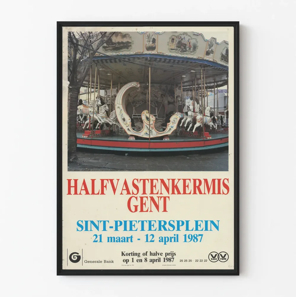 Plakat vintage Kermesse Halfvasten Gent 1987