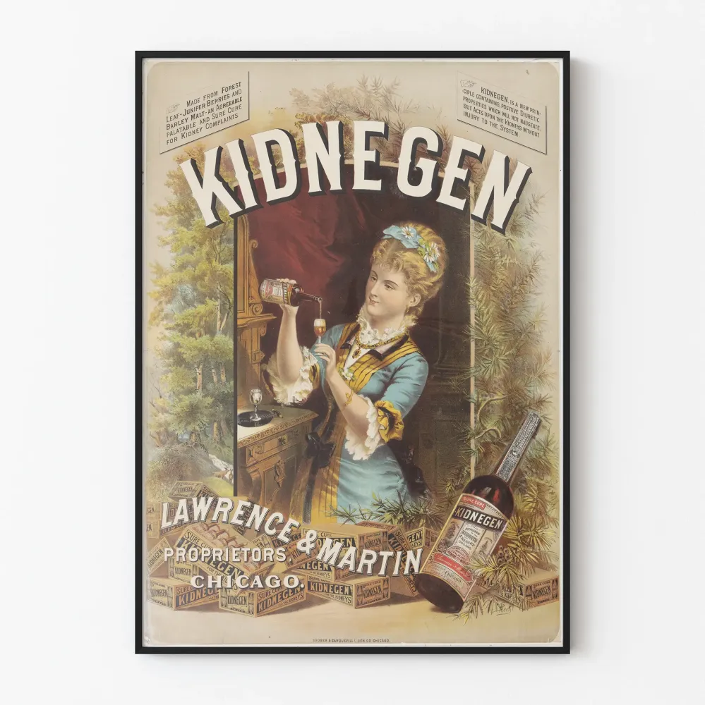 Plakat vintage Kidnegen Lawrence & Martin Chicago