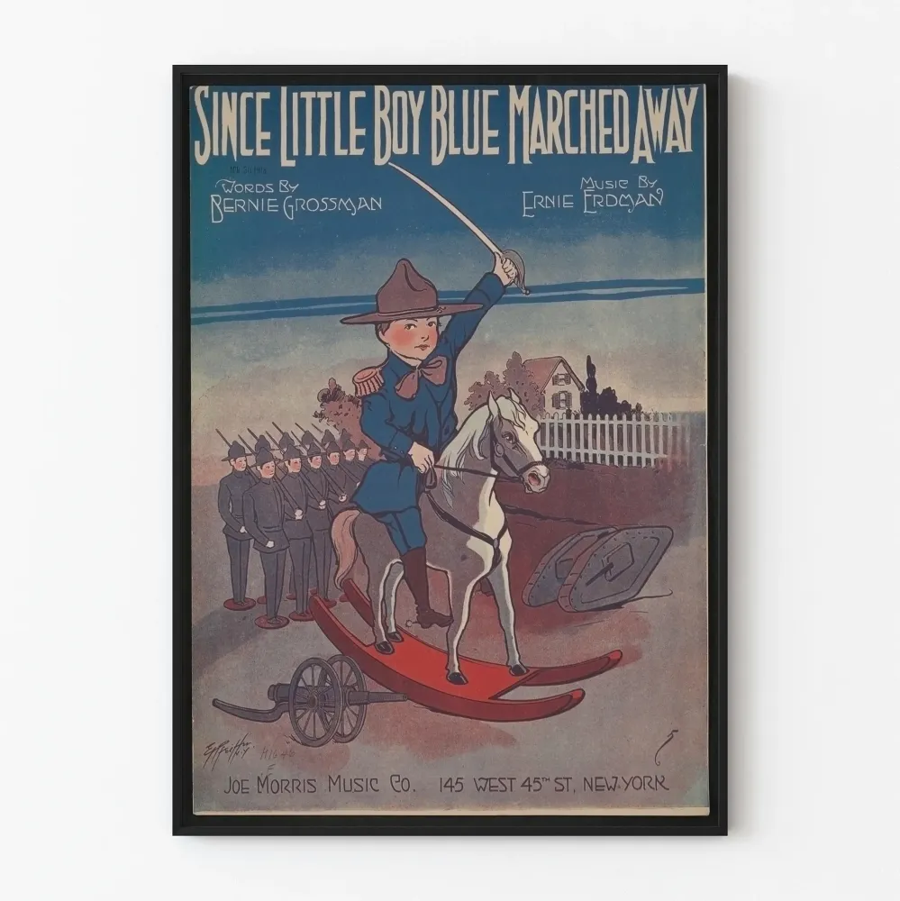 Plakat Vintage Od kiedy Mały Niebieski Chłopiec poszedł na wojnę