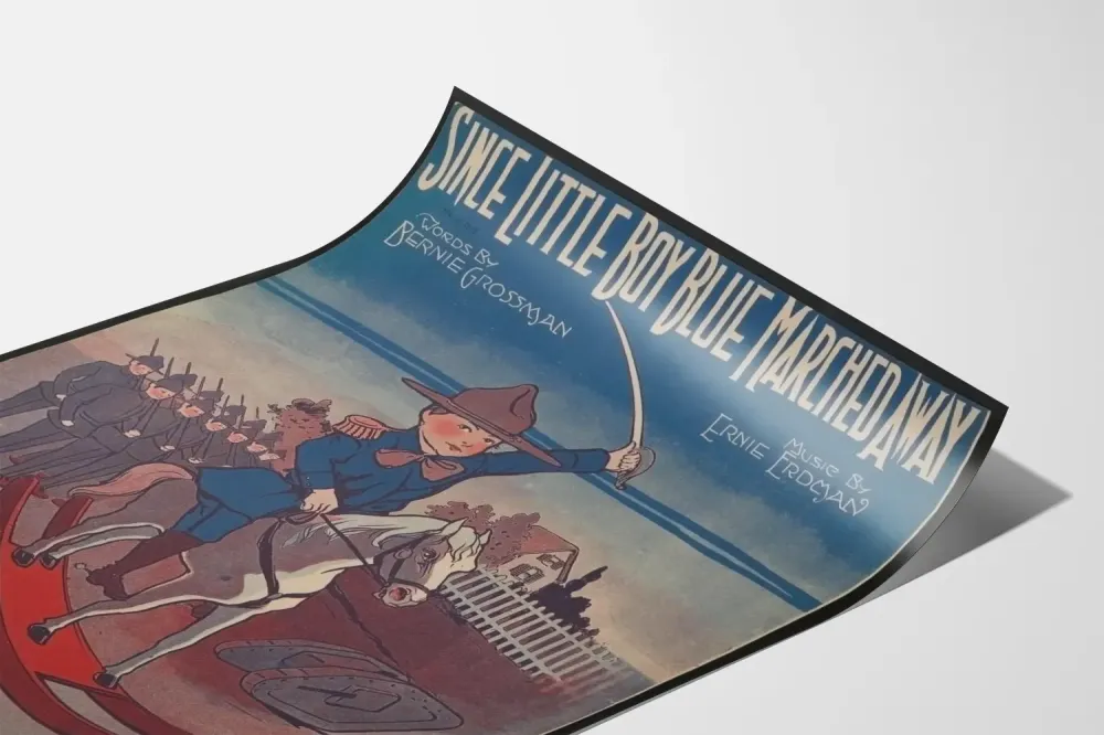 Plakat Vintage Od kiedy Mały Niebieski Chłopiec poszedł na wojnę