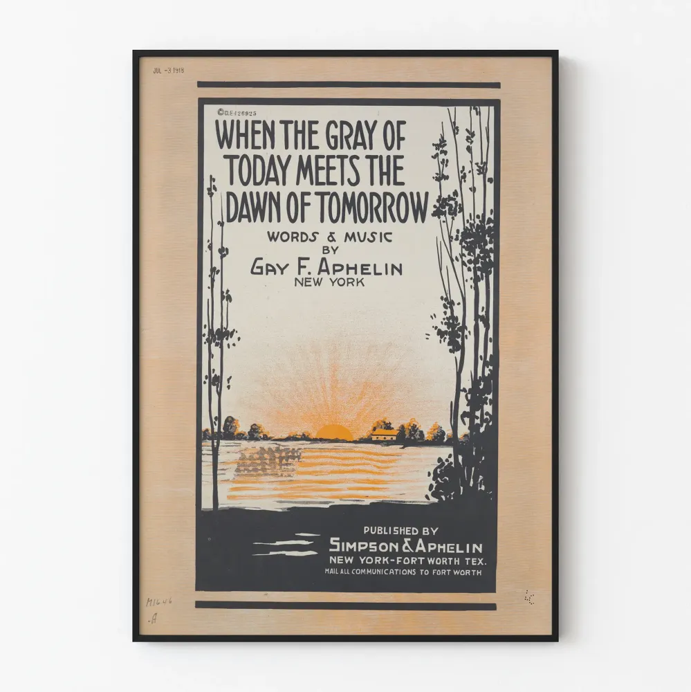 Plakat vintage Kiedy Szarość Dzisiaj Spotyka Świt Jutra