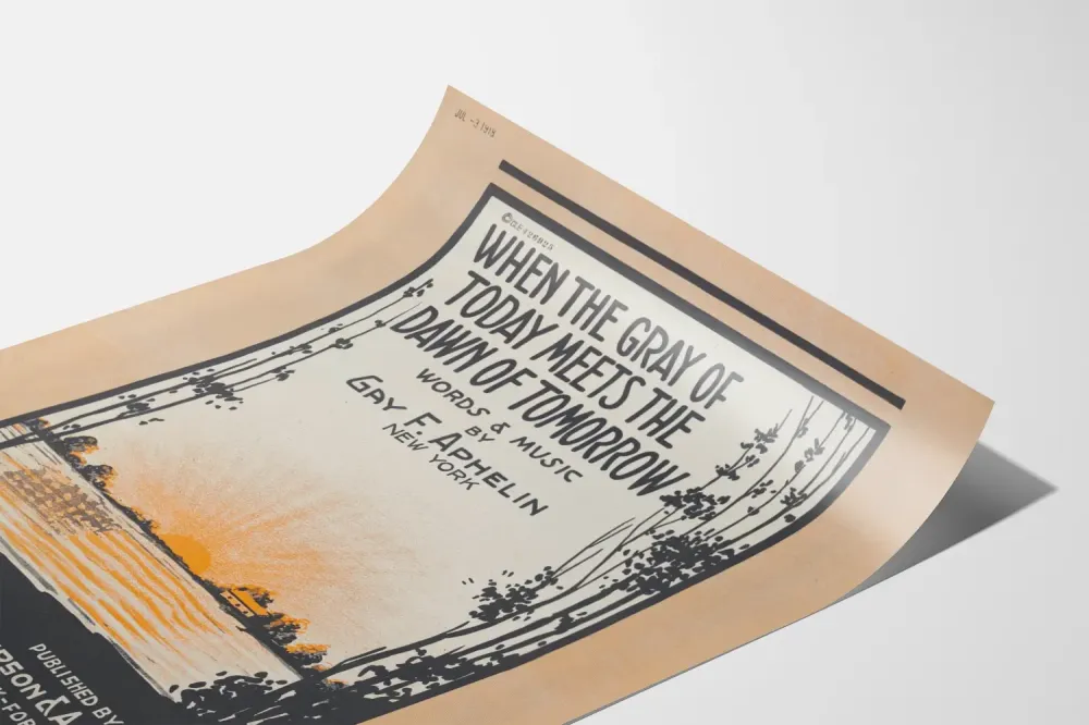 Plakat vintage Kiedy Szarość Dzisiaj Spotyka Świt Jutra