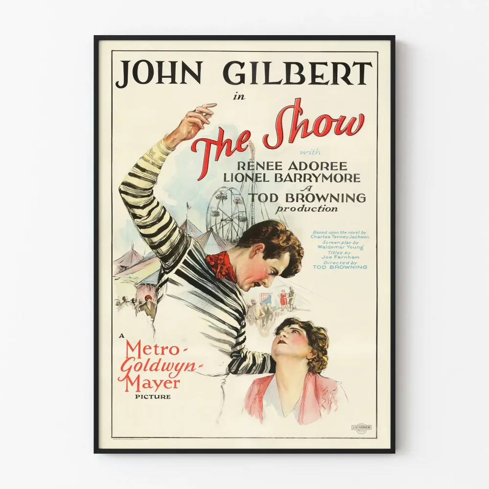 Plakat vintage kina Show z Johnem Gilbertem