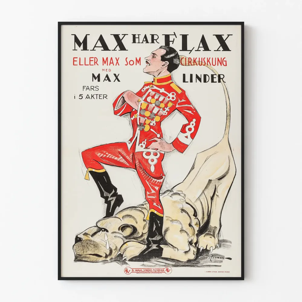 Plakat vintage King Circus Max Har Flax