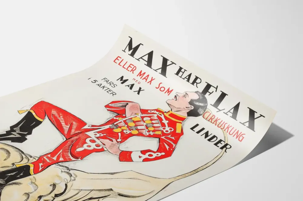 Plakat vintage King Circus Max Har Flax