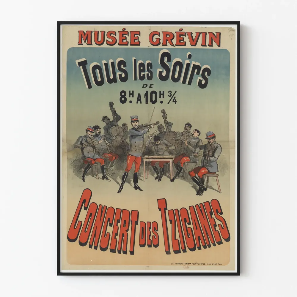 Plakat vintage Koncert Cyganów w Muzeum Grévin