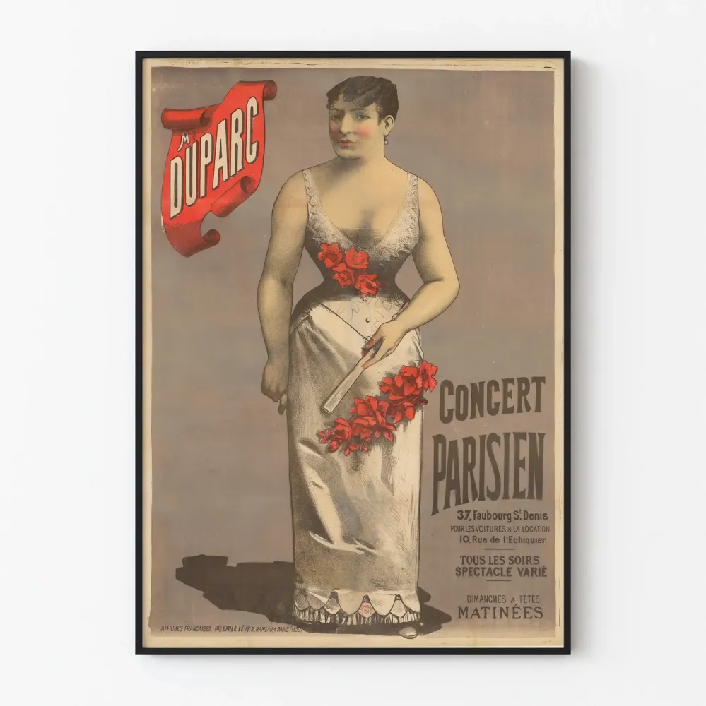 Plakat vintage Koncert Paryski Me Duparc