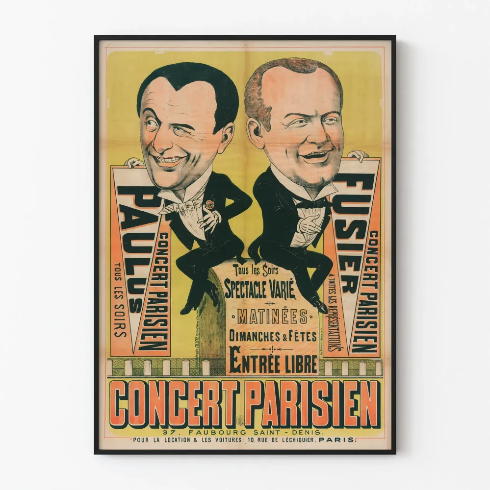 Plakat vintage Koncert Paryski Paulus & Fusier
