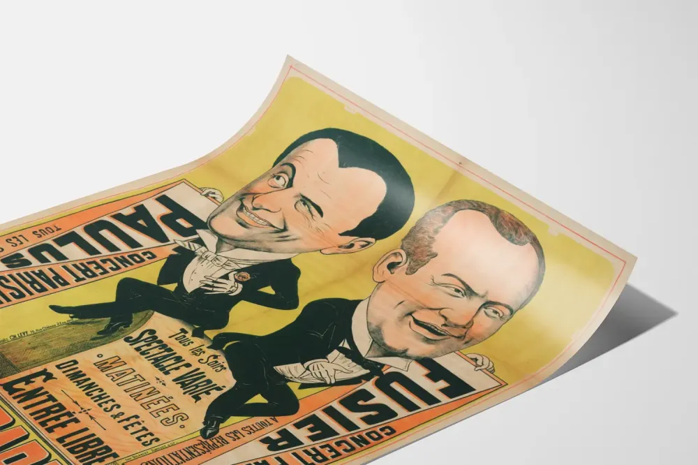 Plakat vintage Koncert Paryski Paulus & Fusier