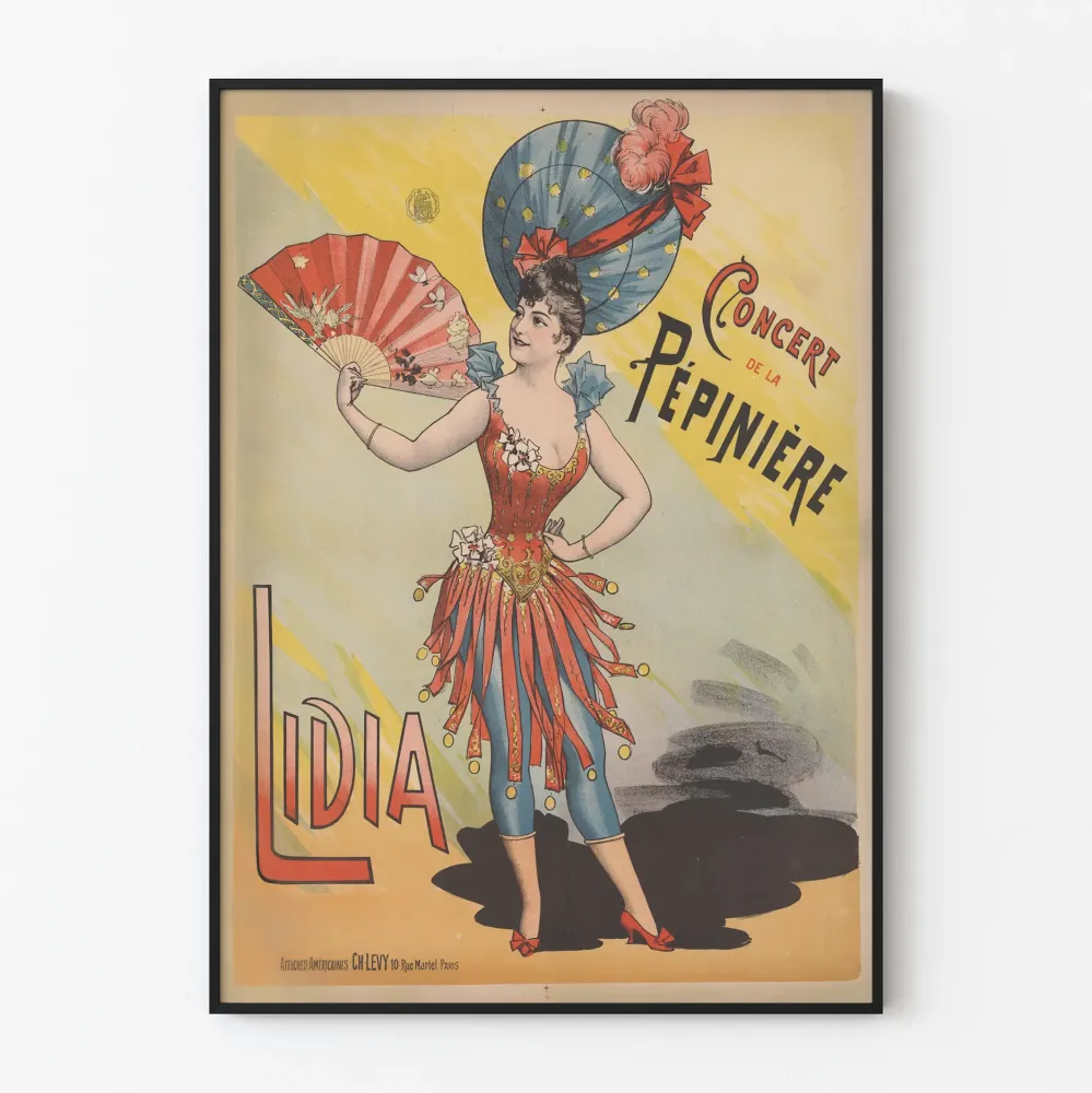 Plakat vintage Koncert w Pépinière z Lidią