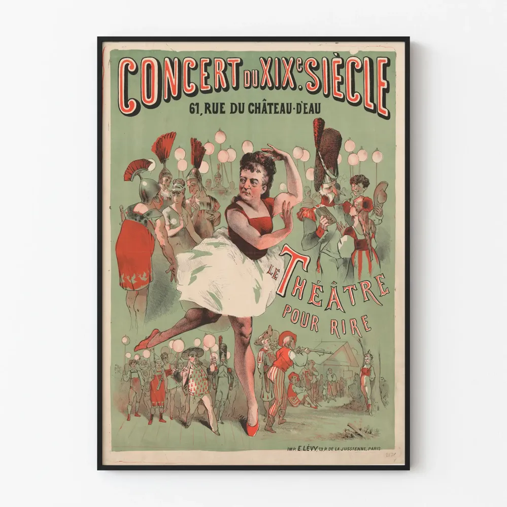 Plakat vintage Koncert z XIX wieku Teatr dla Śmiechu