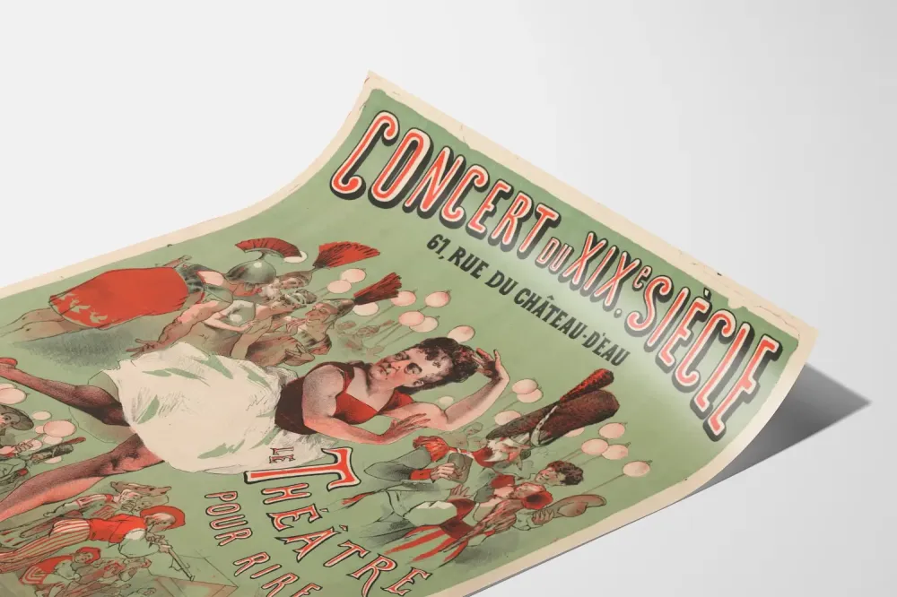 Plakat vintage Koncert z XIX wieku Teatr dla Śmiechu