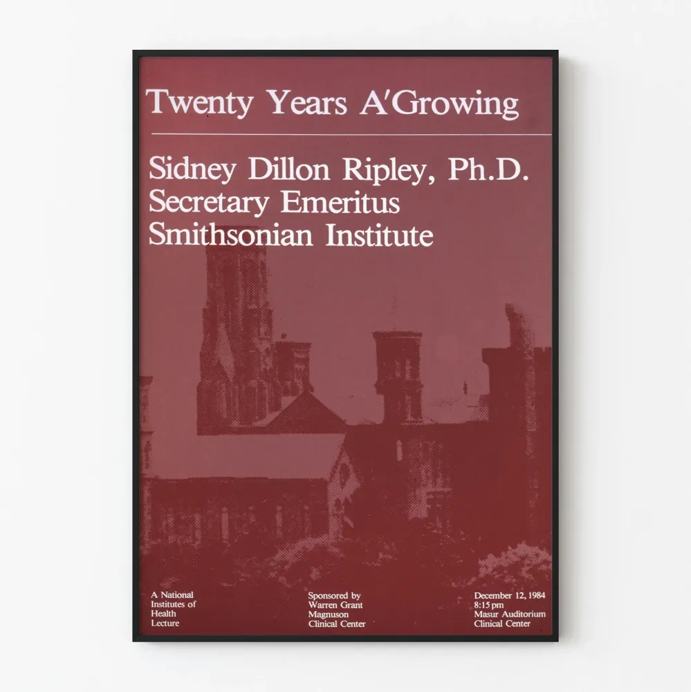 Plakat vintage konferencyjny Sidney Dillon Ripley Smithsonian