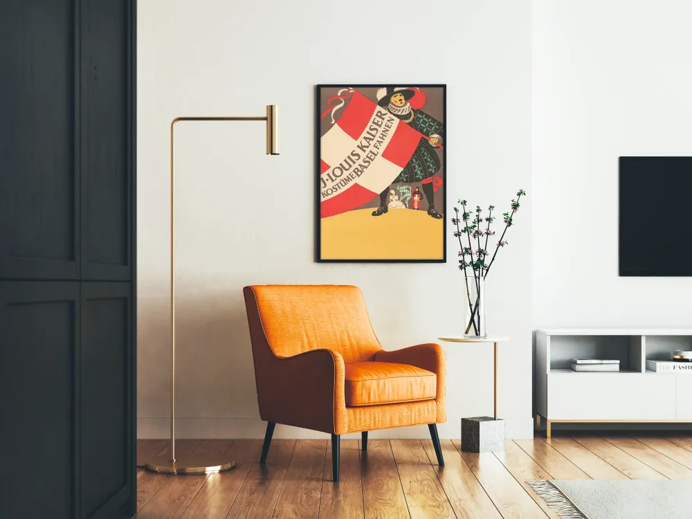 Plakat vintage kostium i flagi J. Louis Kaiser