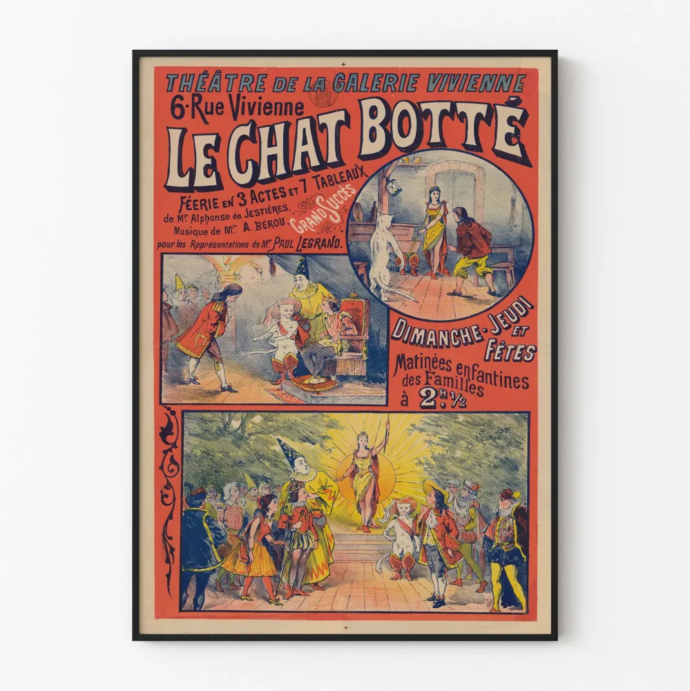 Plakat vintage Kot w butach Teatr Galeria Vivienne