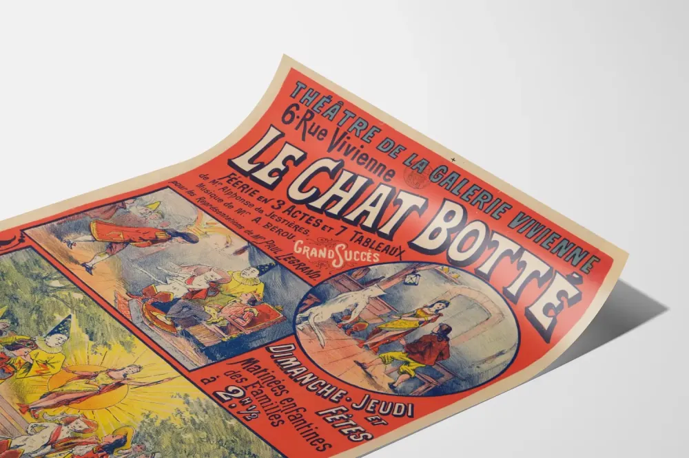 Plakat vintage Kot w butach Teatr Galeria Vivienne