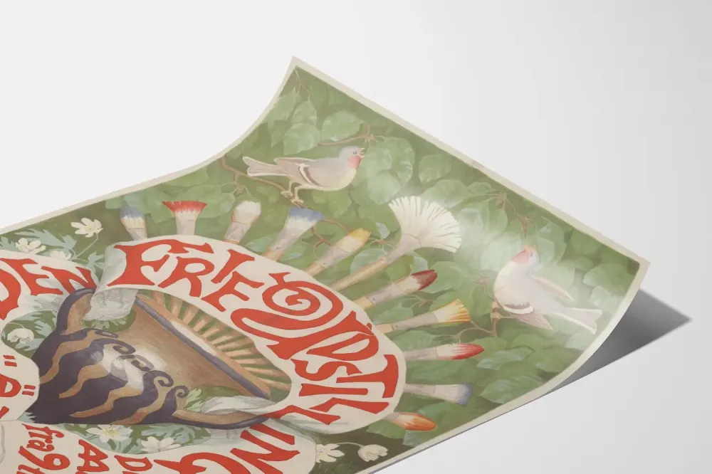 Plakat vintage kreatywny na wystawę artystyczną