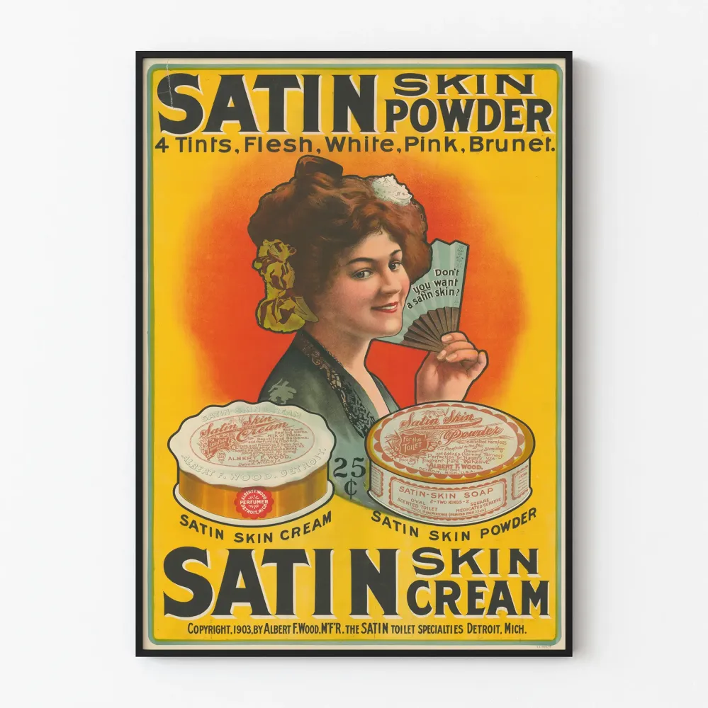 Plakat Vintage Krem Satin Skin i Pudro Satin Skin