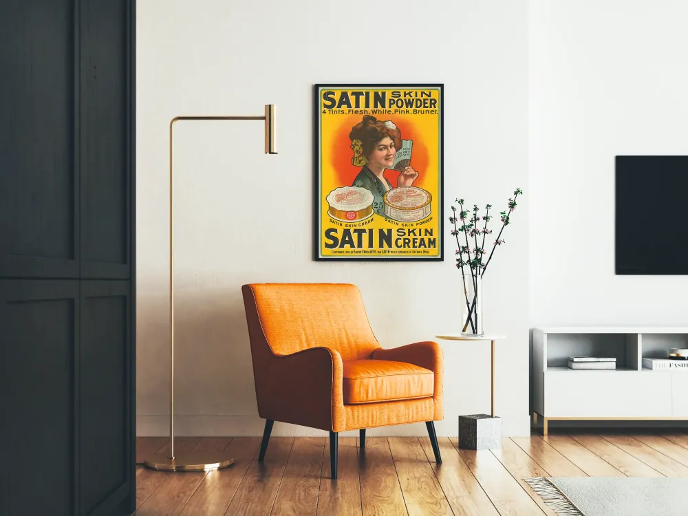 Plakat Vintage Krem Satin Skin i Pudro Satin Skin