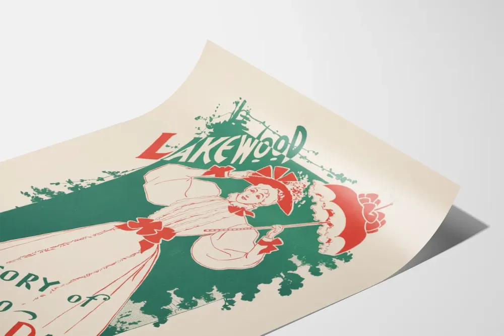 Plakat vintage Lakewood Opowieść o Dziś
