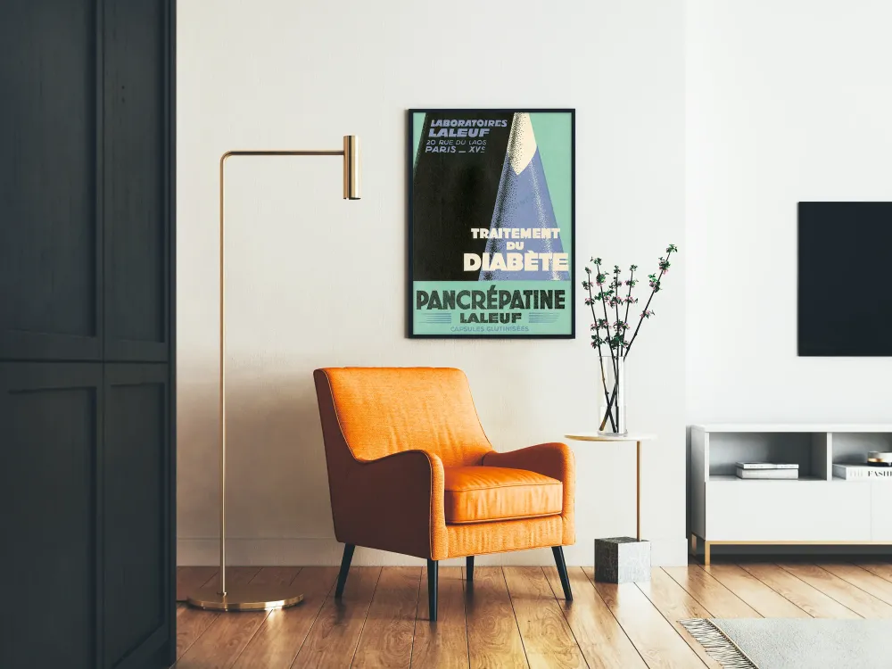 Plakat Vintage Leczenie Cukrzycy Pancreatopina Laleuf
