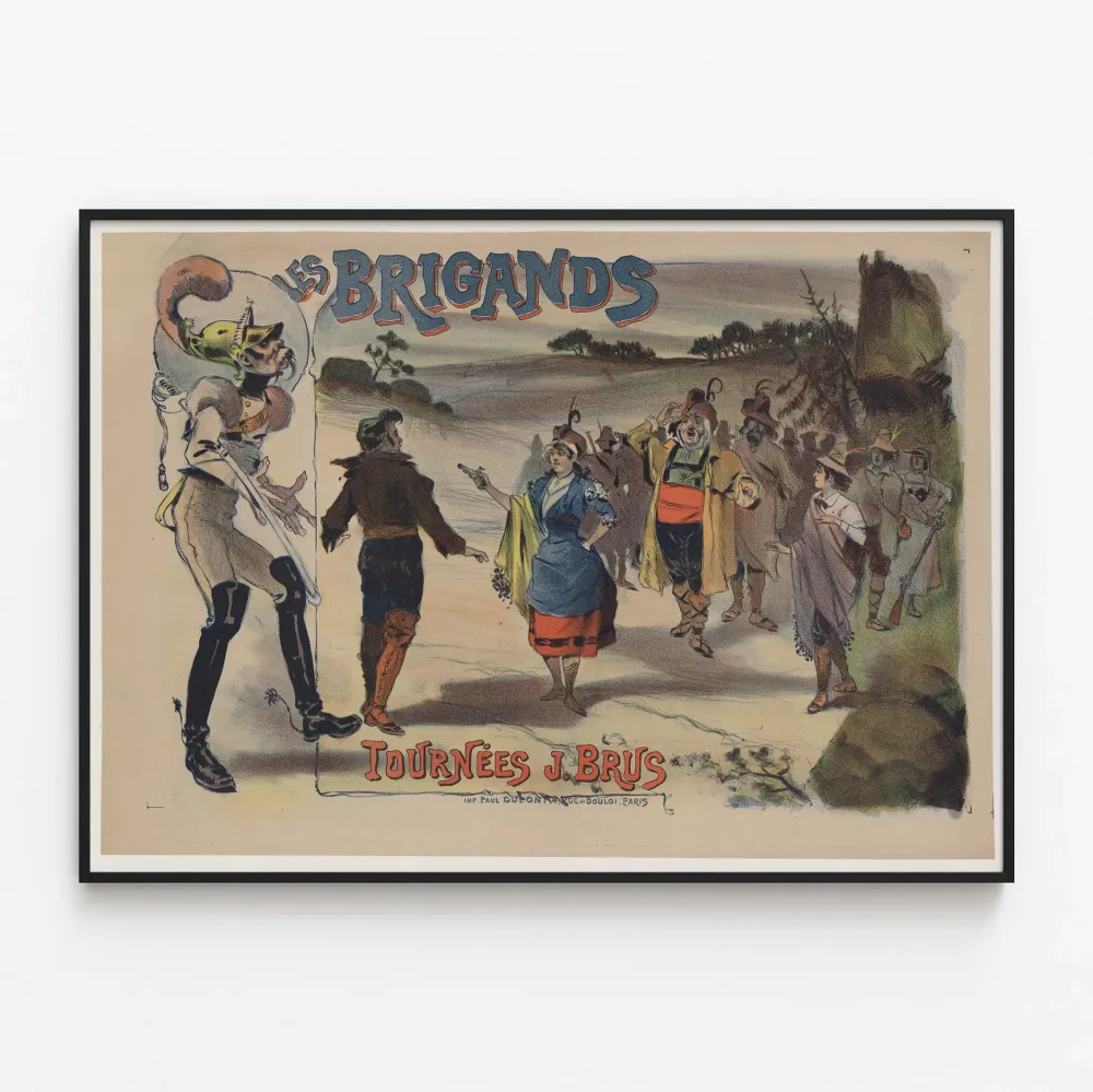 Plakat vintage Les Brigands - Tournées J. Brus