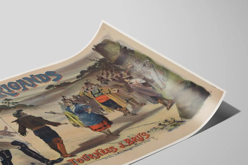 Plakat vintage Les Brigands - Tournées J. Brus