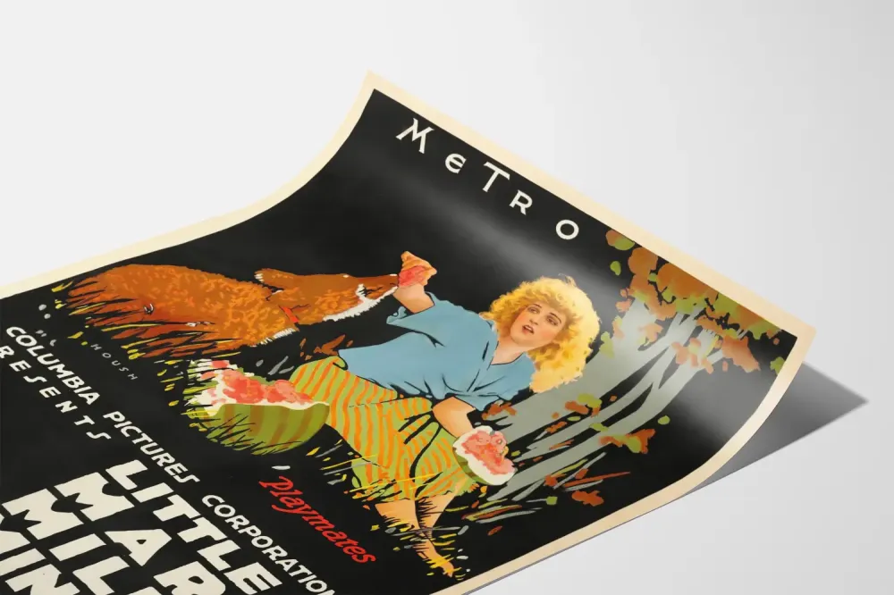 Plakat vintage Little Mary Miles Minter na wsi