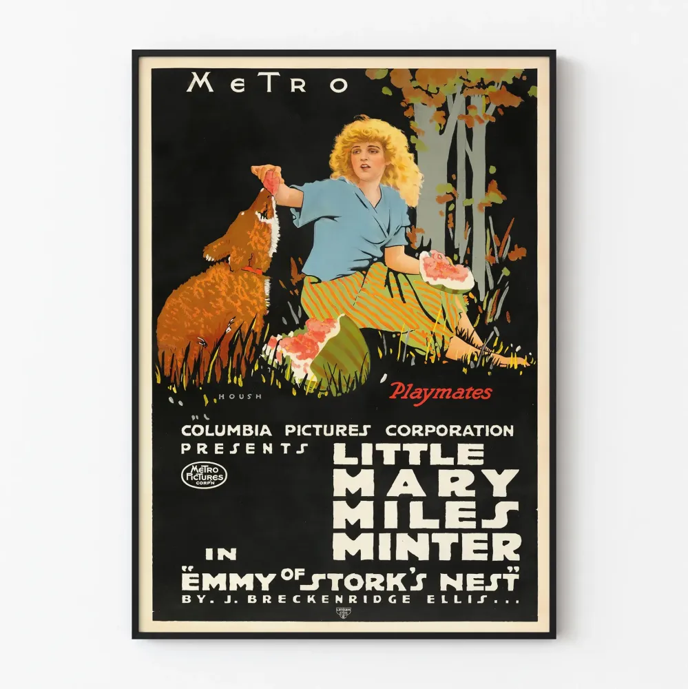 Plakat vintage Little Mary Miles Minter na wsi