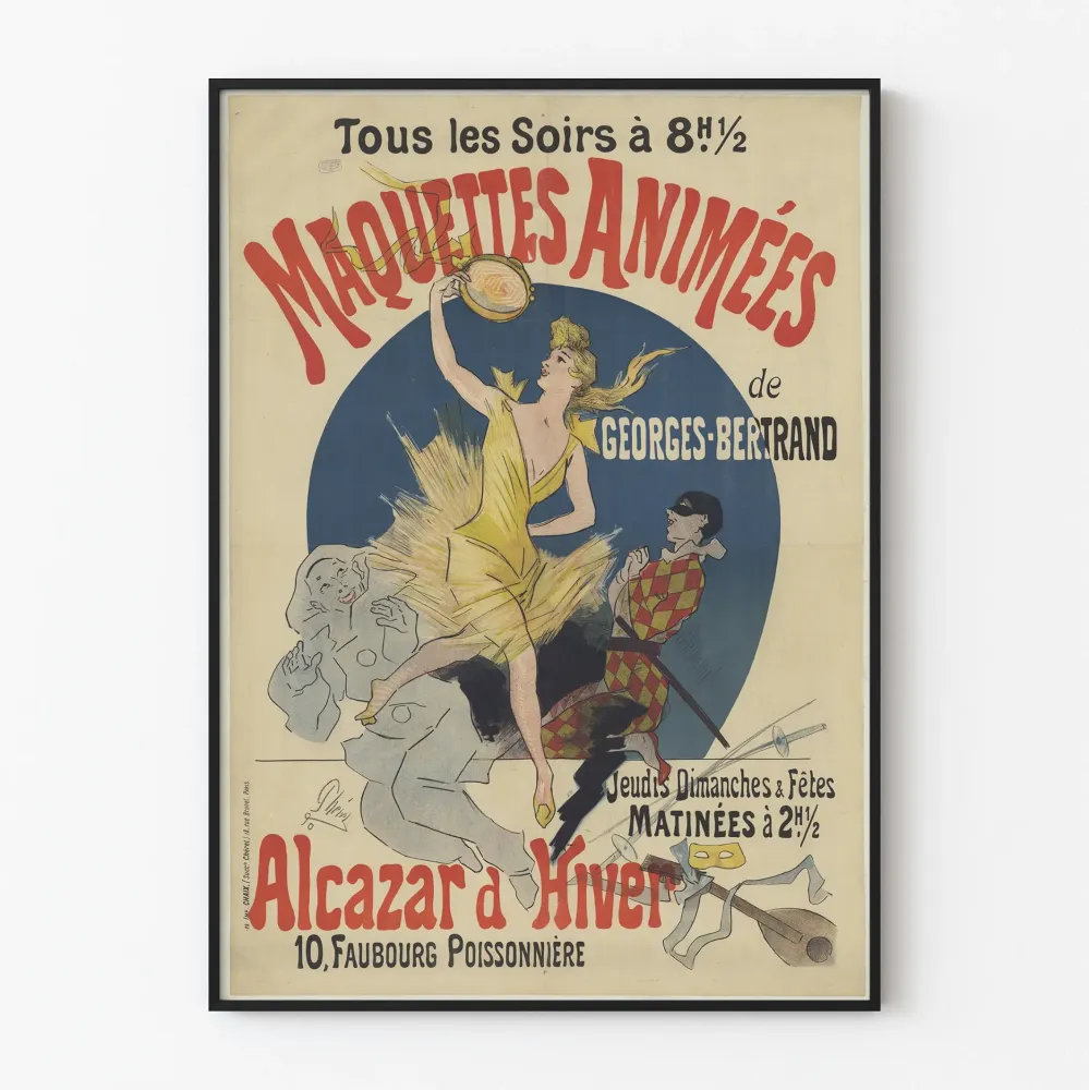 Plakat Vintage Makiety Animowane Alcazar Zimy