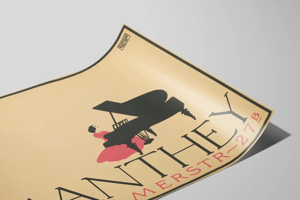 Plakat vintage MANTHEY Piano Potsdamerstrasse 27B