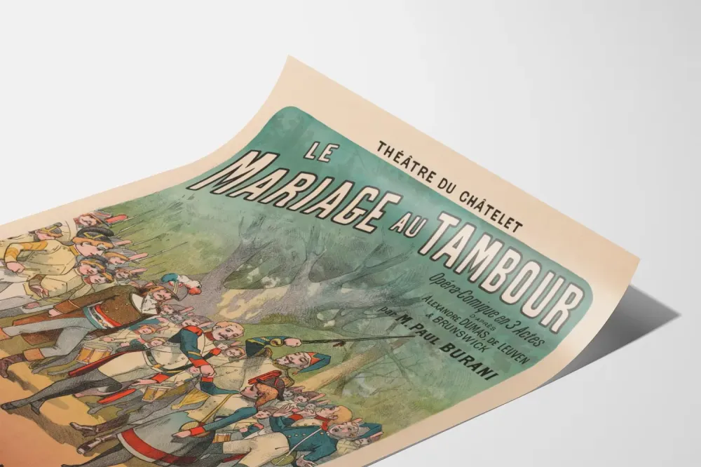 Plakat vintage Le Mariage au Tambour - Théâtre du Châtelet