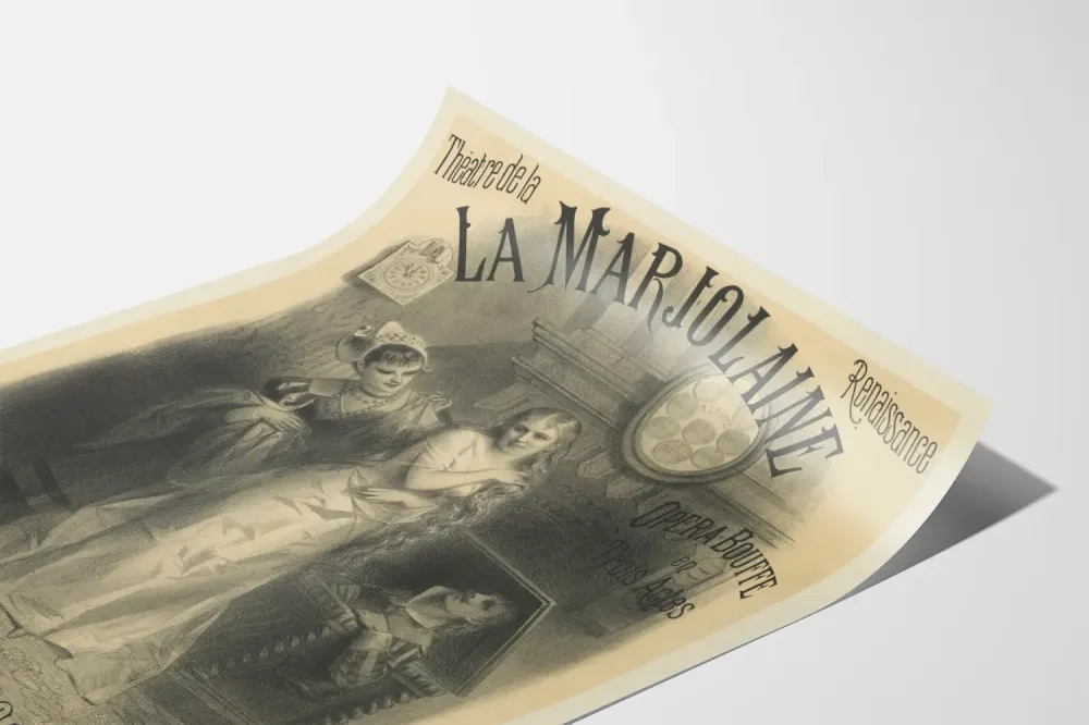 Plakat vintage La Marjolaine - Opera Bouffe w Teatrze Odrodzenia