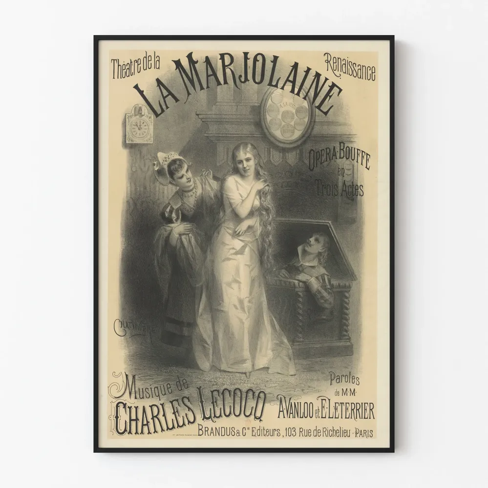 Plakat vintage La Marjolaine - Opera Bouffe w Teatrze Odrodzenia
