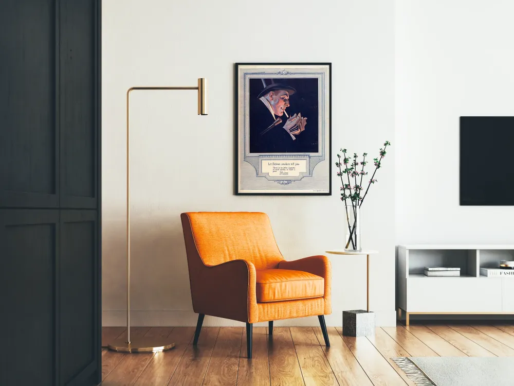Plakat vintage mężczyzna palący papierosa Fatima