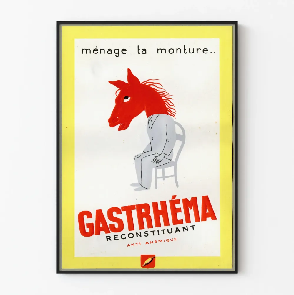 Plakat vintage medyczny Gastrhéma uzupełniający przeciwanemiczny