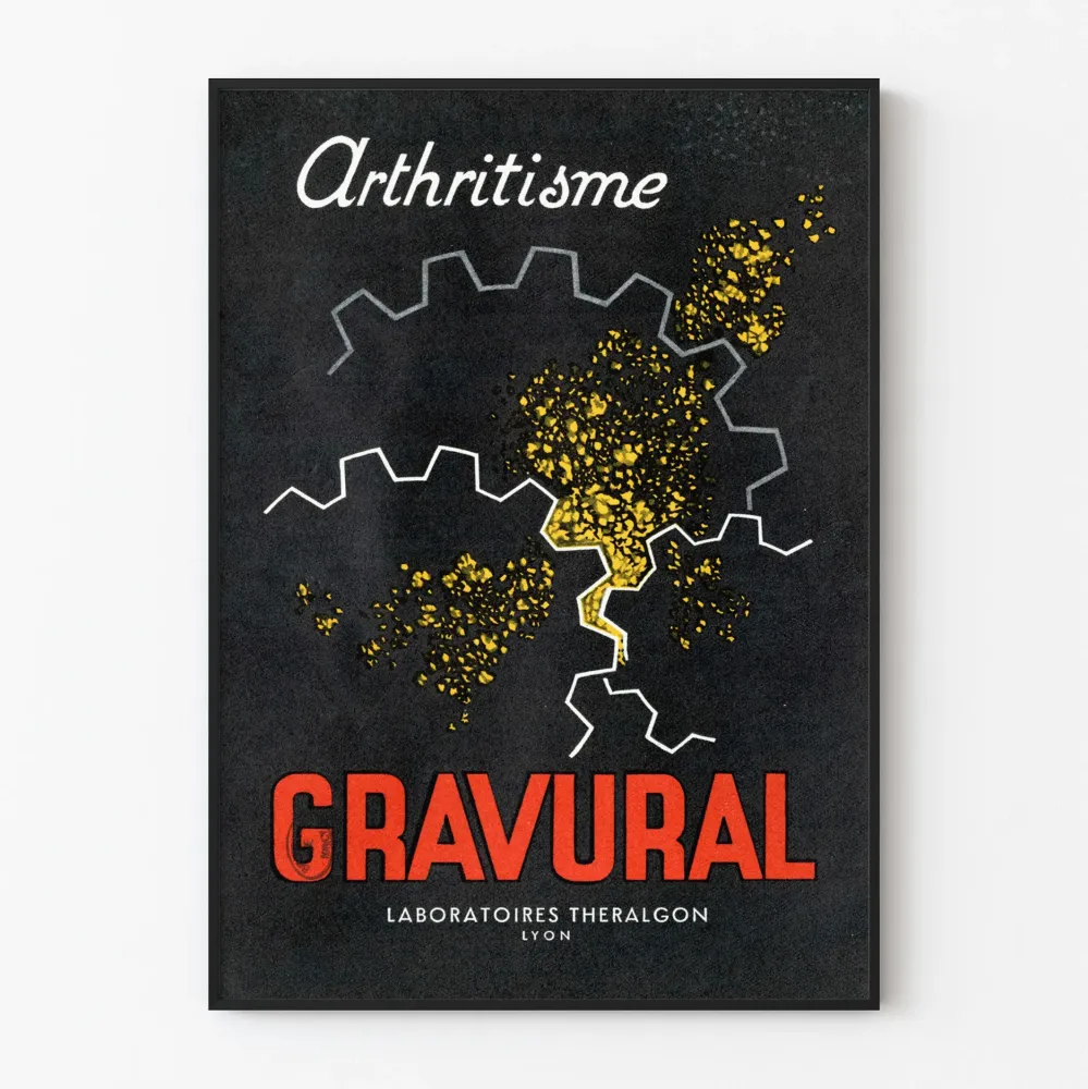 Plakat vintage medyczny GRAVURAL Arthritisme