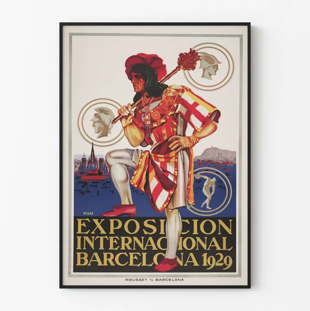 Plakat vintage Międzynarodowa Wystawa Barcelona 1929